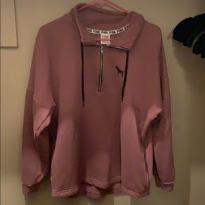 VS pink quarter zip